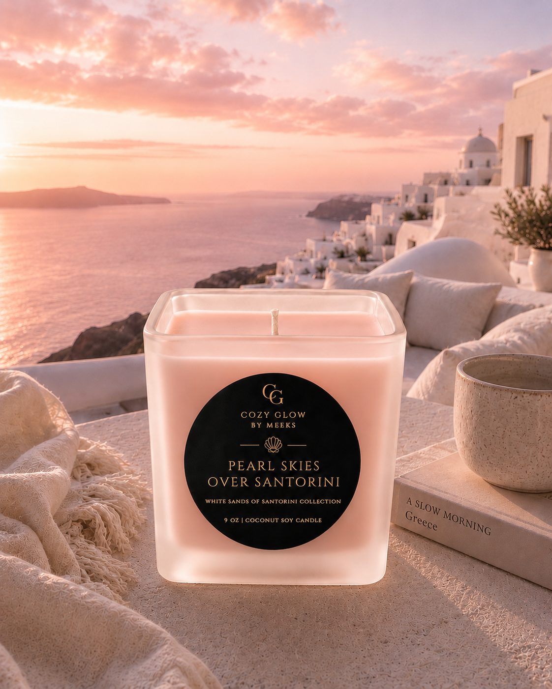 Pearl Skies Over Santorini